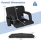 Costway 1/2 PCS Stadium Seat for Bleachers Bleacher Chair with 6 Adjustable Positions Back Support Black